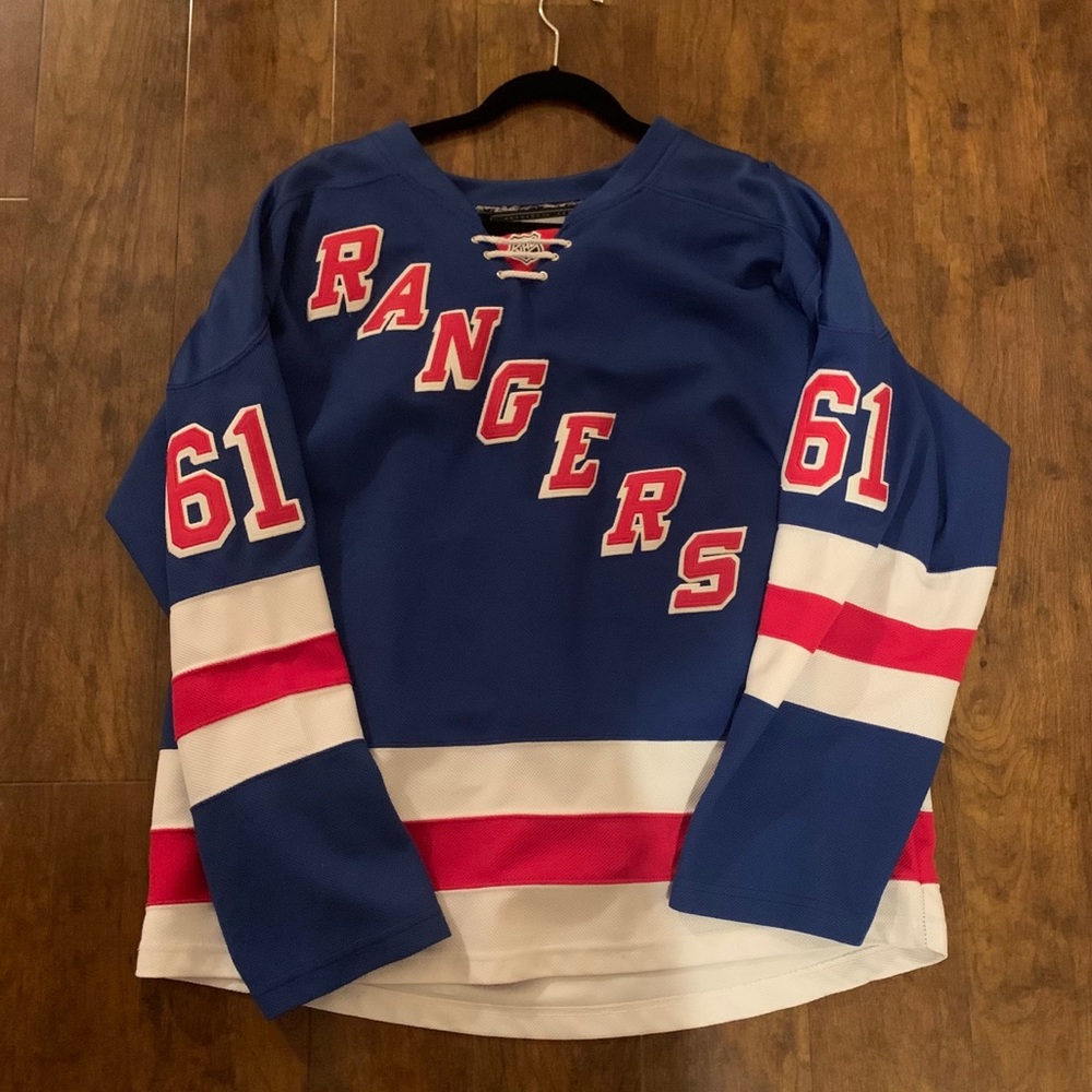 Vintage hockey ranger’s jersey #61 Rick Nash